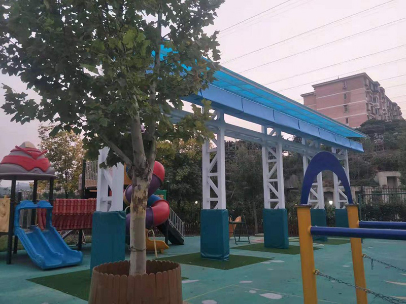 門（mén）頭溝幼兒園室（shì）外（wài）電（diàn）動遮陽簾完工